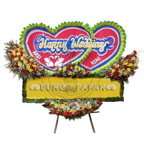 Bunga Papan Wedding - Bunga Papan Happy Wedding - Bunga Papan Pernikahan