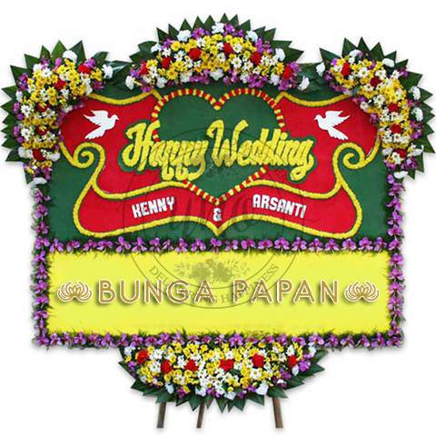 Bunga Papan Wedding - Bunga Papan Happy Wedding - Bunga Papan Pernikahan