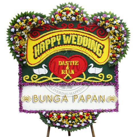 Bunga Papan Wedding - Bunga Papan Happy Wedding - Bunga Papan Pernikahan