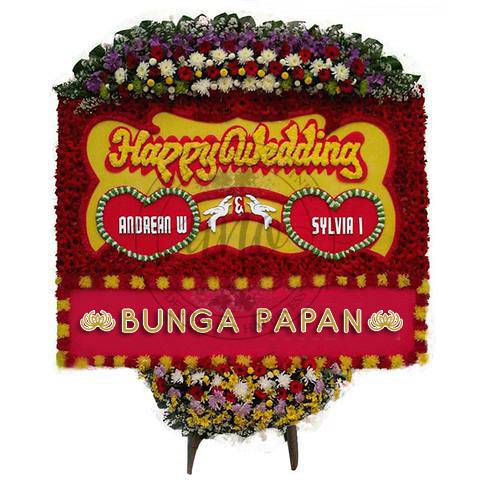 Bunga Papan Wedding - Bunga Papan Happy Wedding - Bunga Papan Pernikahan