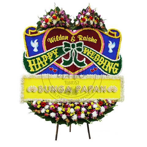 Bunga Papan Wedding - Bunga Papan Happy Wedding - Bunga Papan Pernikahan