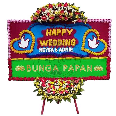 Bunga Papan Wedding - Bunga Papan Happy Wedding - Bunga Papan Pernikahan