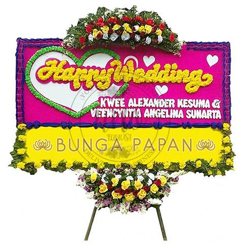 Bunga Papan Wedding - Bunga Papan Happy Wedding - Bunga Papan Pernikahan