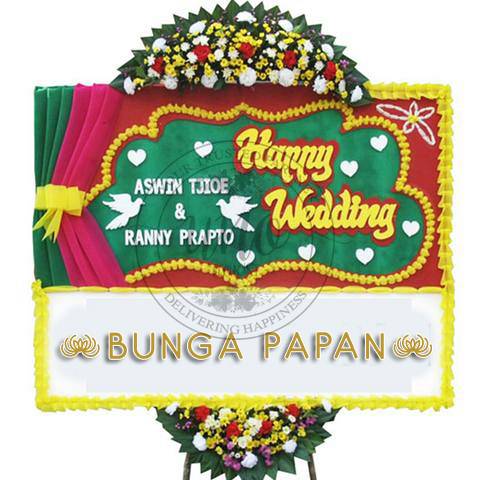 Bunga Papan Wedding - Bunga Papan Happy Wedding - Bunga Papan Pernikahan