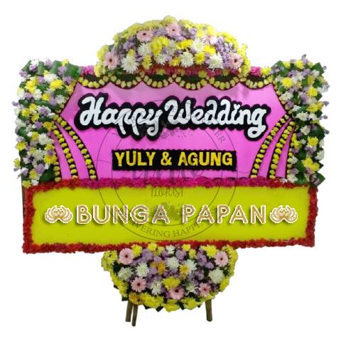 Bunga Papan Wedding - Bunga Papan Happy Wedding - Bunga Papan Pernikahan