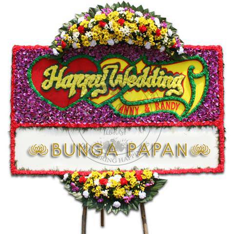 Bunga Papan Wedding - Bunga Papan Happy Wedding - Bunga Papan Pernikahan