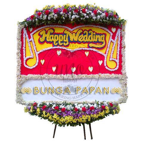 Bunga Papan Wedding - Bunga Papan Happy Wedding - Bunga Papan Pernikahan