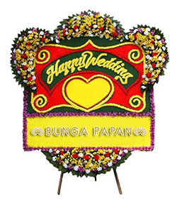 bunga papan wedding